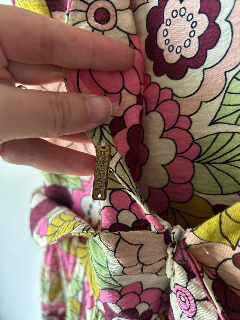 DODO BAR OR "Jenny" Floral Flutter-Sleeve Maxi Dress | Pink & Green | Size XS - Picture 12 of 16
